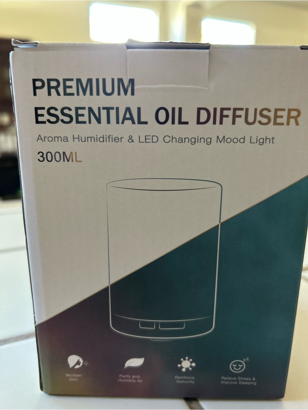 Asakuki Premium Essential Oil Diffuser 300ML - Neutral White